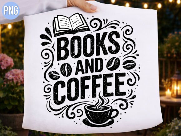 Elevating Brand Aesthetics with Books and Coffee Retro Typography PNG Designs