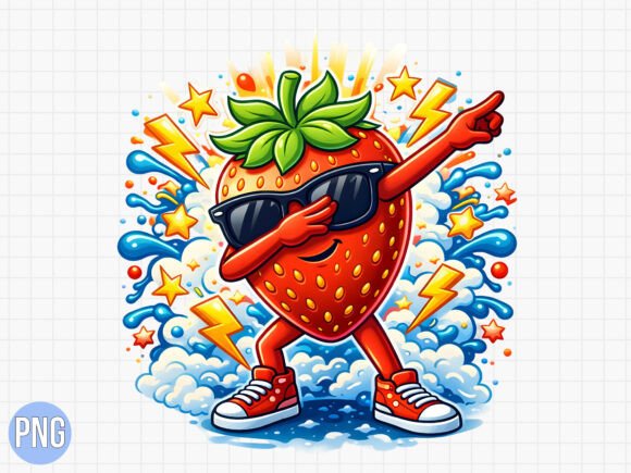 Elevating Brand Identity with the Dabbing Strawberry Cool Fruit PNG: A Strategic Asset for Modern Creators