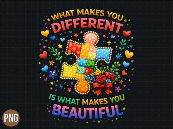 Empowering Advocacy with Autism Awareness Beautiful Puzzle PNG Designs