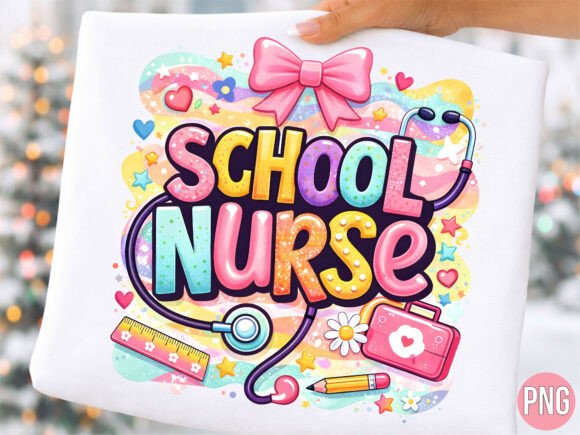 Enhancing Creative Projects with the Sparkle School Nurse Bow Glitter PNG