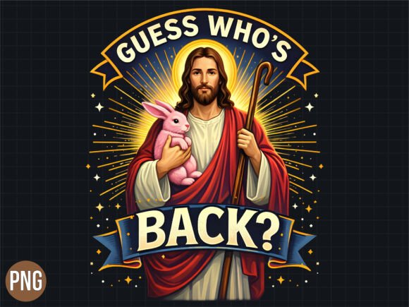 Guess Who's Back: Jesus Easter Shirt PNG