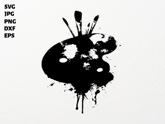 Ink Splash Art Palette Paint Brushes Guide