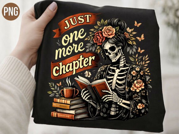 Just One More Chapter Skeleton PNG: A Practical Asset for Bookish Designs