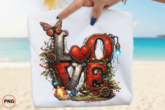 Love with Flowers Hearts PNG: Elevating Modern Sublimation Design