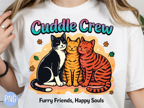 Unlocking Creative Potential with the Cute Cuddle Crew Trio Cat Design PNG