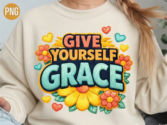 Unlocking Creativity: A Guide to Using the Give Yourself Grace Floral Heart PNG